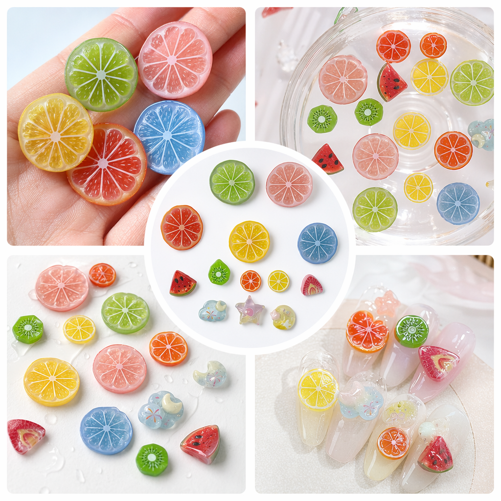 Colorful fruit-shaped accessories, cute and creative pendants, earrings, necklaces and a set