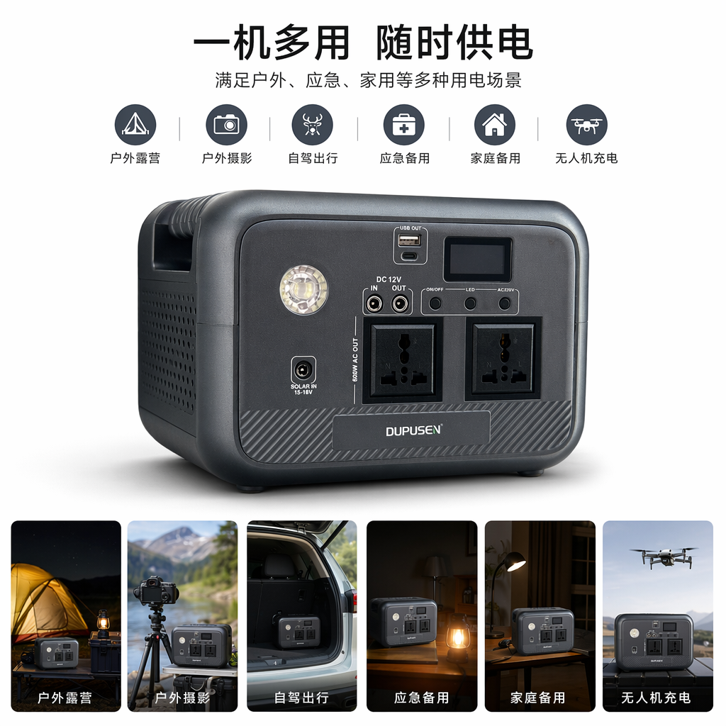 Grey portable power inverter 220V car home converter