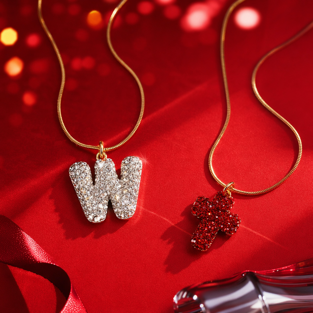 The golden letter H diamond necklace for women is exquisite, fashionable and versatile Specification image