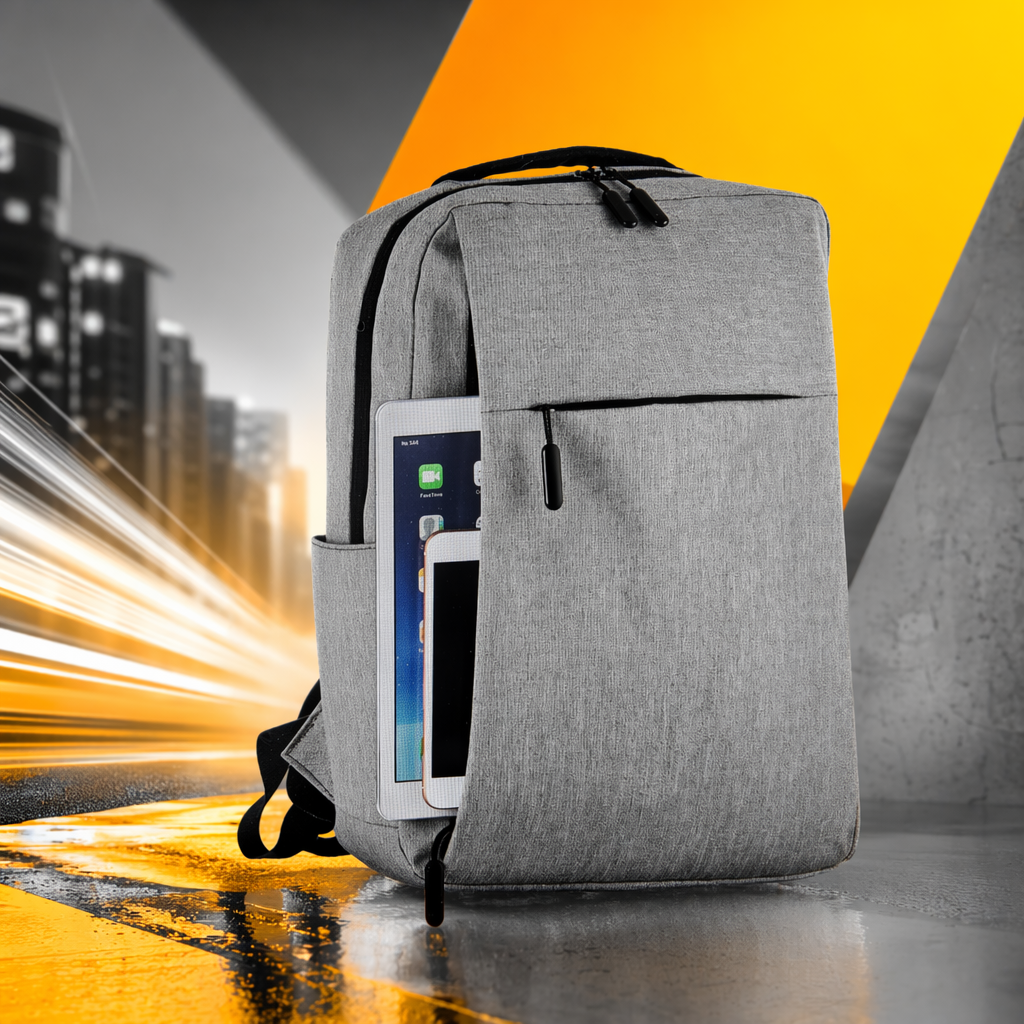 Grey lightweight and large-capacity commuter backpack Specification image