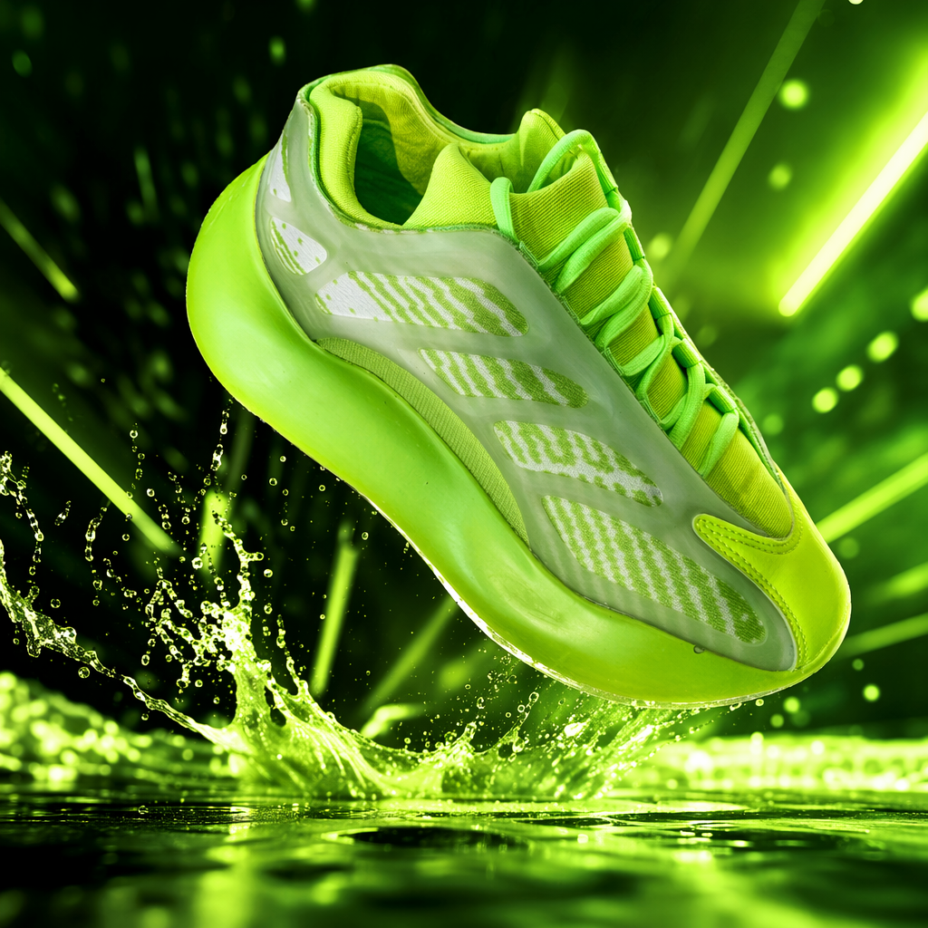 Fluorescent green lightweight and breathable sports shoes for men and women, casual running shoes Specification image