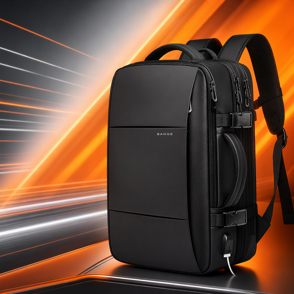 Black backpack, large-capacity, lightweight student commuting travel backpack, unisplinguous Specification image