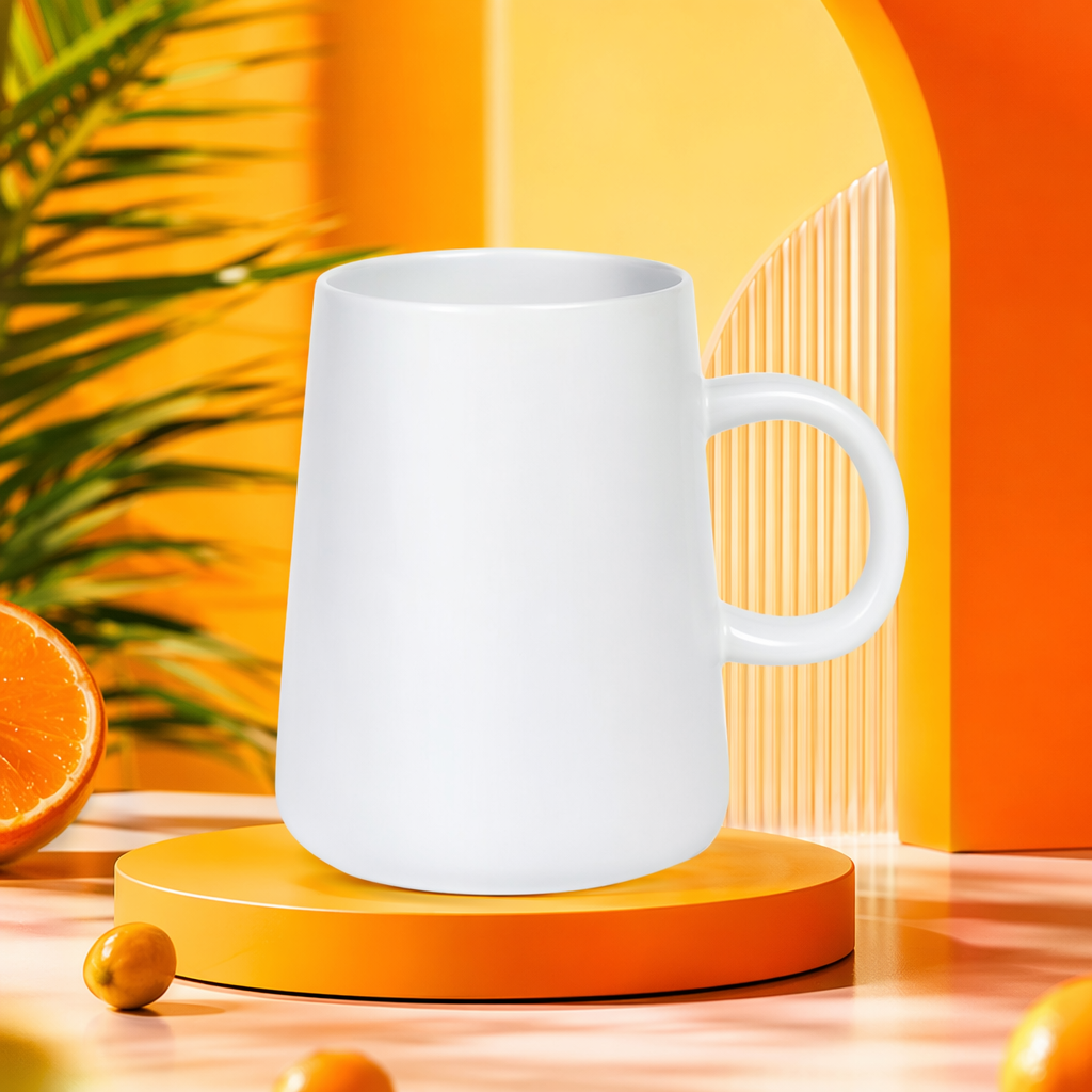 White ceramic cups, simple and high-appearance-level heat-resistant tea cups, coffee cups and water cups for home use Specification image