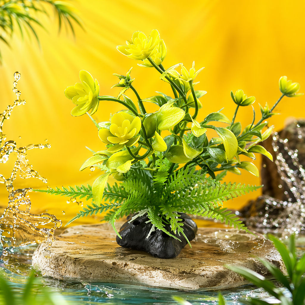 Yellow artificial flower art decoration home ornaments, living room, bedroom, balcony artificial flower bouquets Specification image