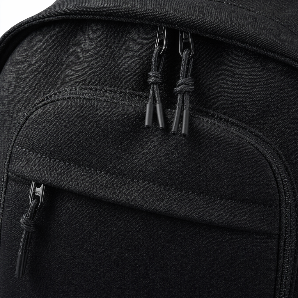 Black backpack, nylon waterproof, simple commuting business style, lightweight travel backpack Application Scenario