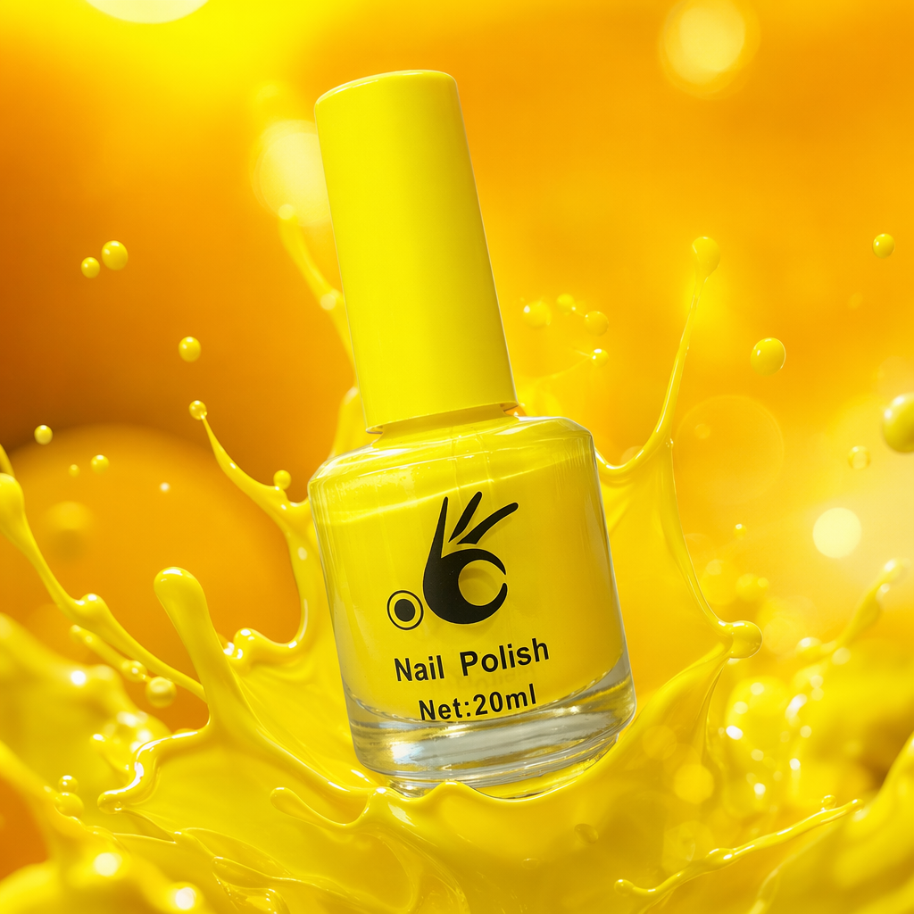 Yellow nail polish bottle, transparent matte texture nail polish storage bottle, nail art tool accessories Specification image