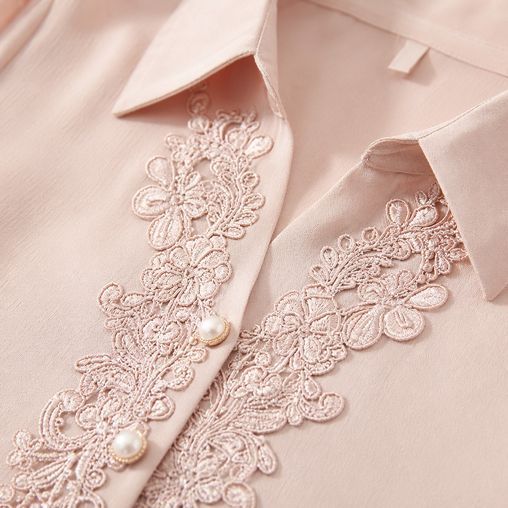 Pink shirt women's slimming and form-fitting top Application Scenario