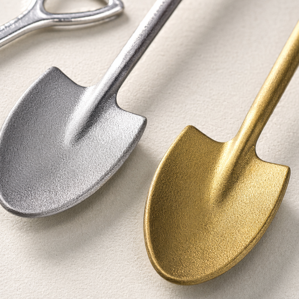 Silver small spatula, golden small spatula, kitchen baking scooping and digging spoon set Application Scenario