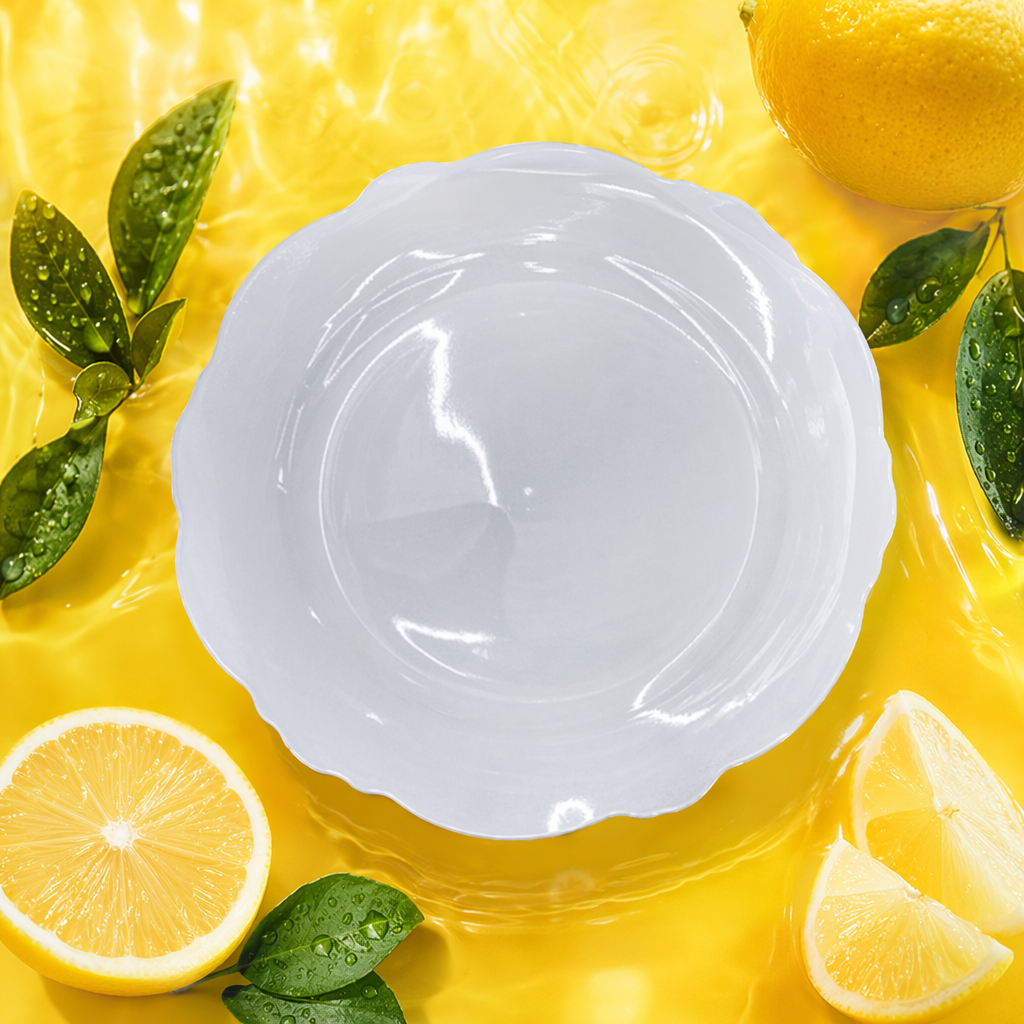 White lace ceramic plates, home dining plates, dishwasher safe and high-end, suitable for living rooms and dining rooms Specification image