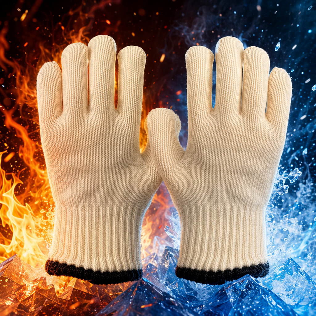 White knitted gloves for women, warm and anti-slip, fingertip touch screen autumn and winter style Specification image