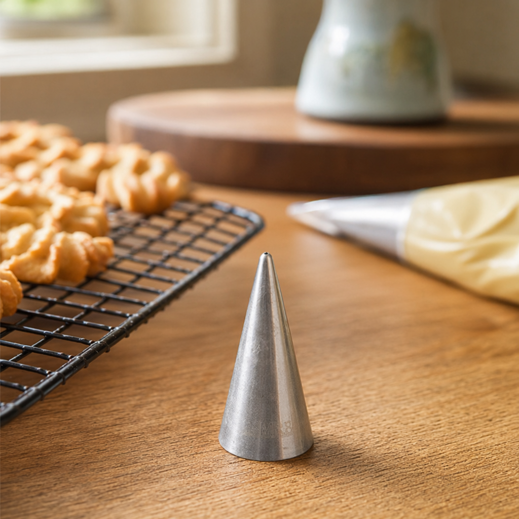 Silver metal conical decorative ornaments are modern and simple household items details Picture
