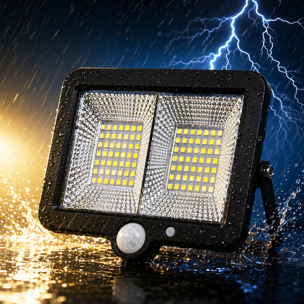 Black LED floodlight, waterproof outdoor lighting, 100W high-intensity floodlight Specification image