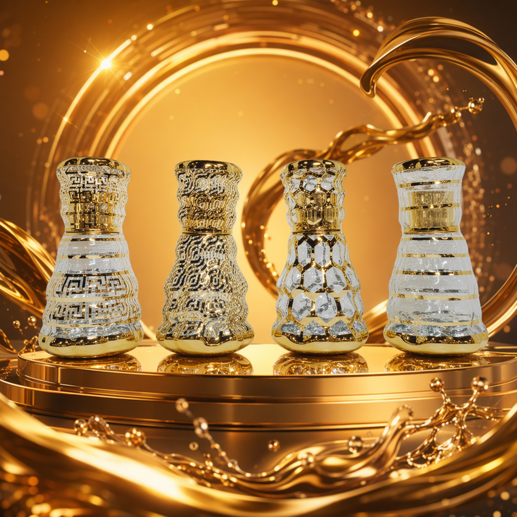 A golden decorative glass vase for the living room is a simple and high-appearation-level home decoration in the Nordic style Specification image