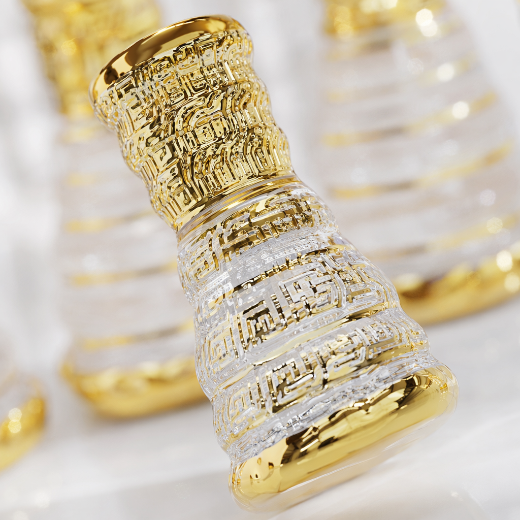 A golden decorative glass vase for the living room is a simple and high-appearation-level home decoration in the Nordic style Application Scenario