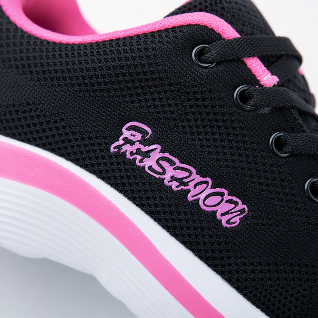 Black, grey, black and pink color sports shoes for both men and women, breathable and shock-absorbing running shoes Application Scenario