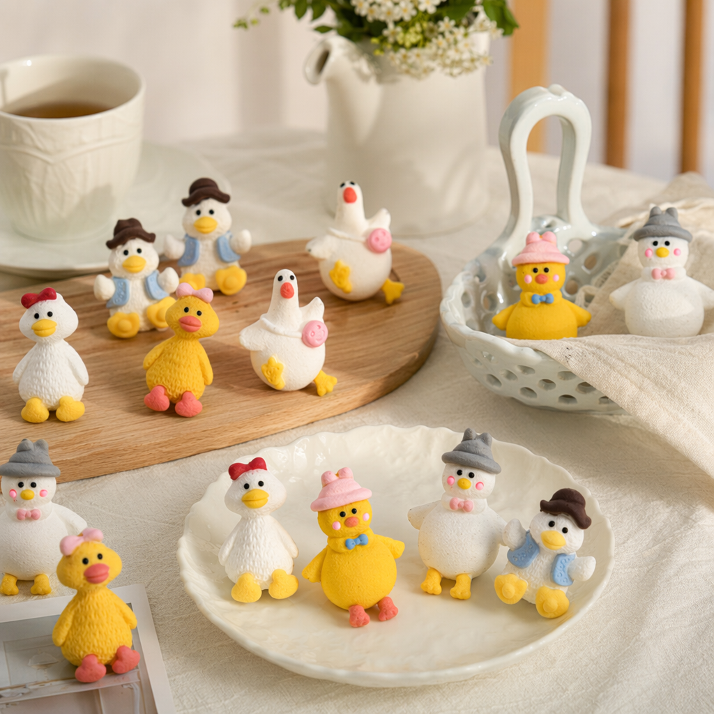 Colorful chick plush toy, cute and fun fabric throw pillow decorative item details Picture