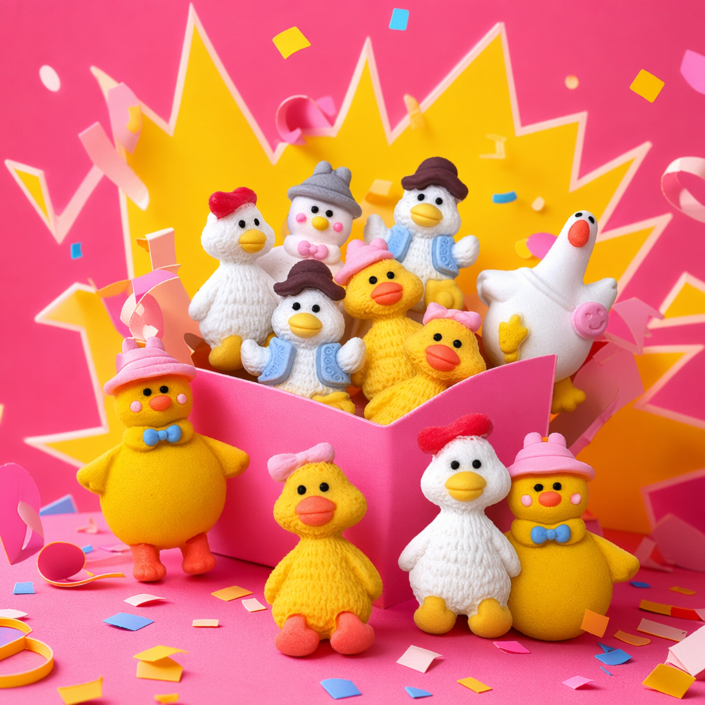Colorful chick plush toy, cute and fun fabric throw pillow decorative item Specification image