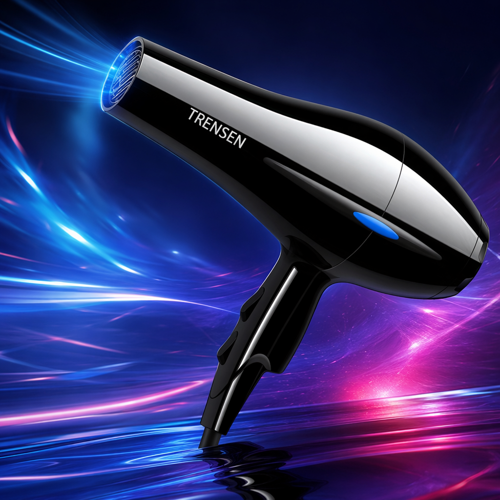 Black hair dryer, household high-power negative ion quick-drying silent hair care dryer Specification image