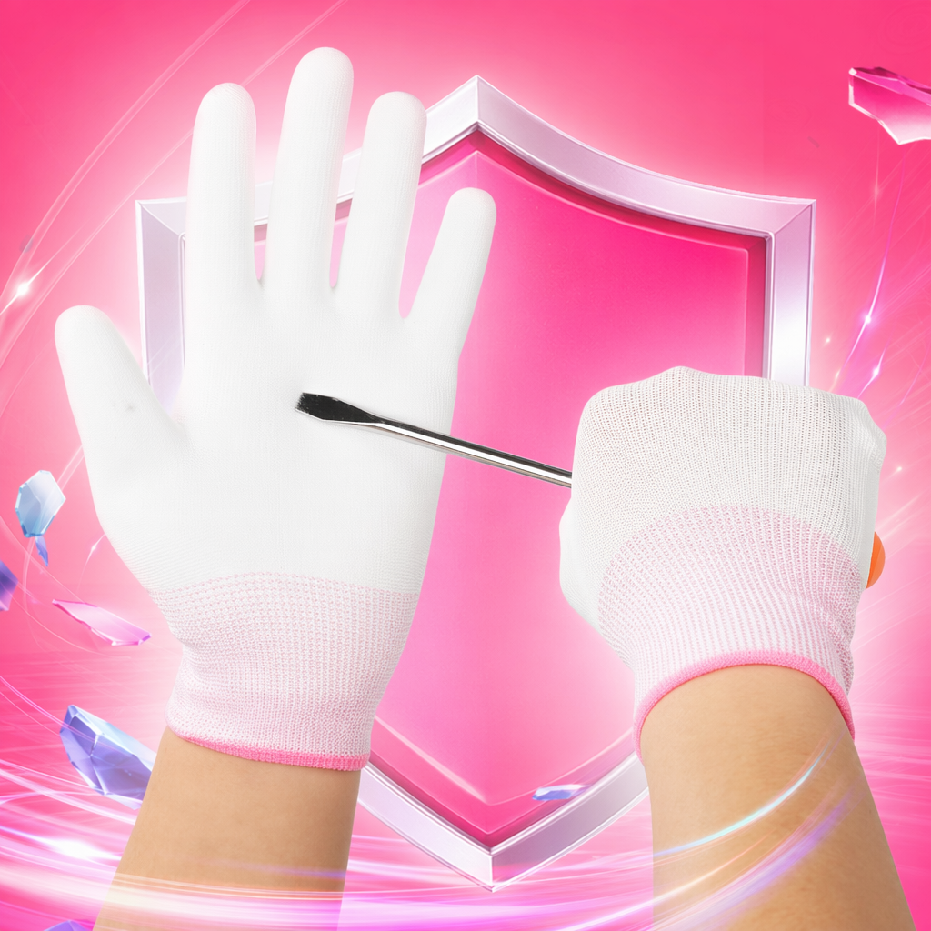 White protective gloves, disposable powder-free latex gloves, thickened, anti-slip and durable Specification image