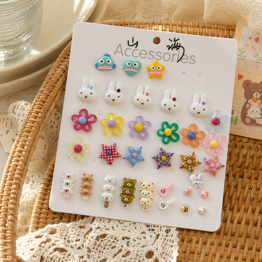 White card accessories, creative planner decorative stickers, artistic and simple style details Picture