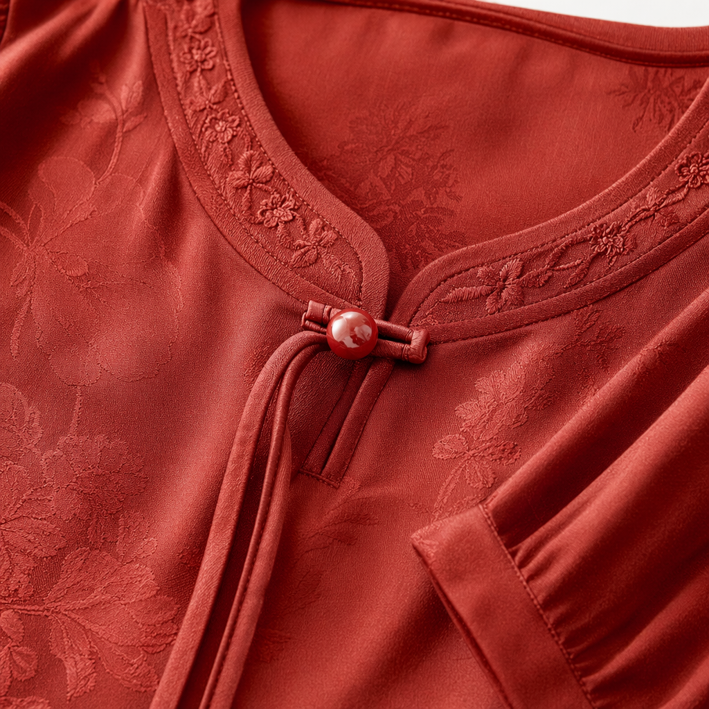 Red short-sleeved top for women's fashionable casual wear Application Scenario