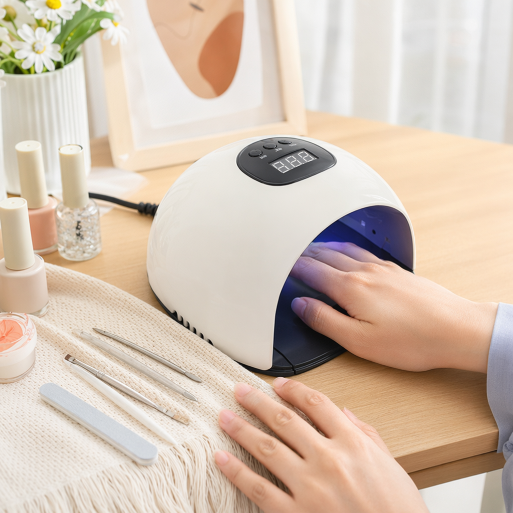 White nail art lamp, UVLED phototherapy machine, nail dryer, 36W fast drying, silent and portable details Picture