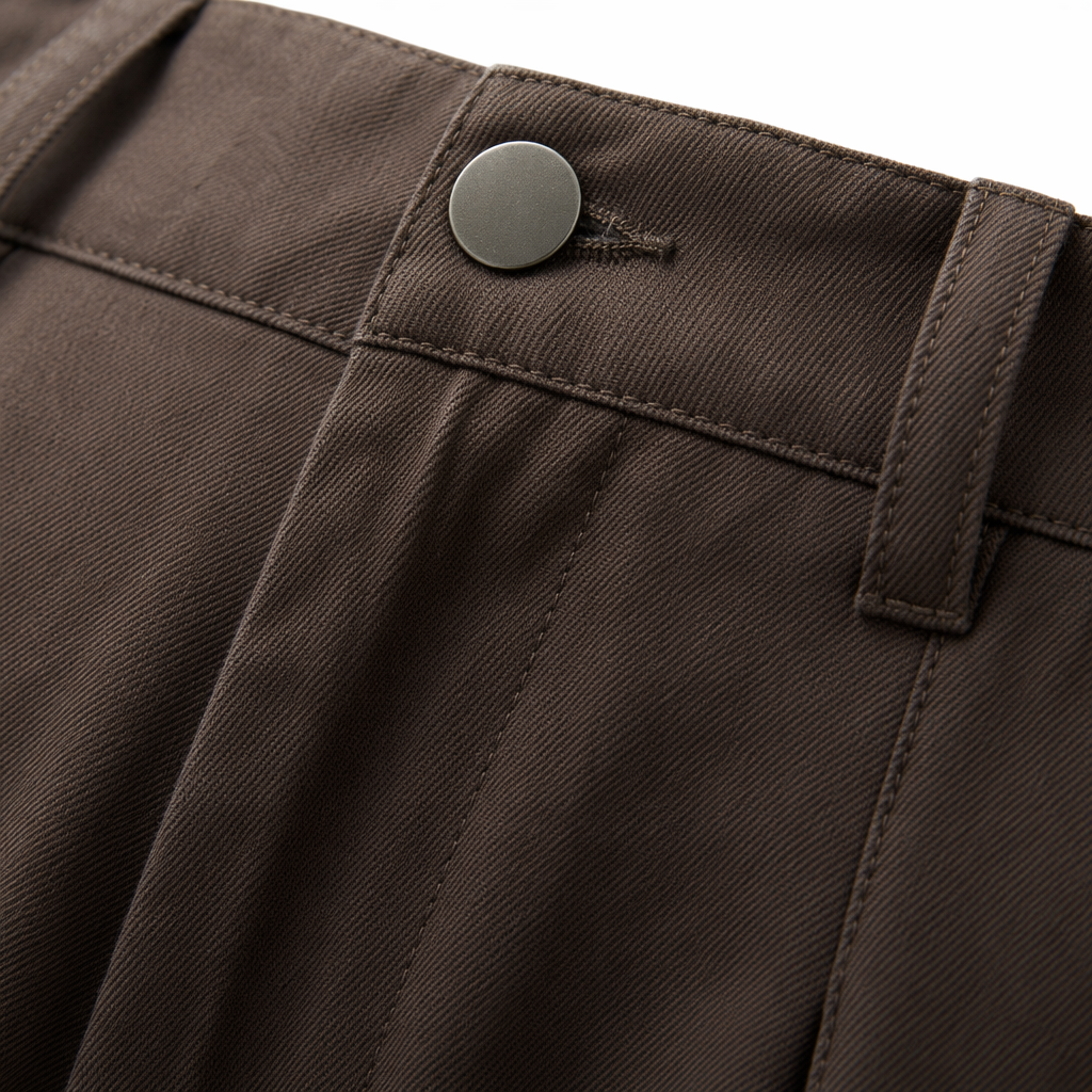 Brown high-waisted wide-leg pants with a slimming feel, casual nine-inch pants for women Application Scenario