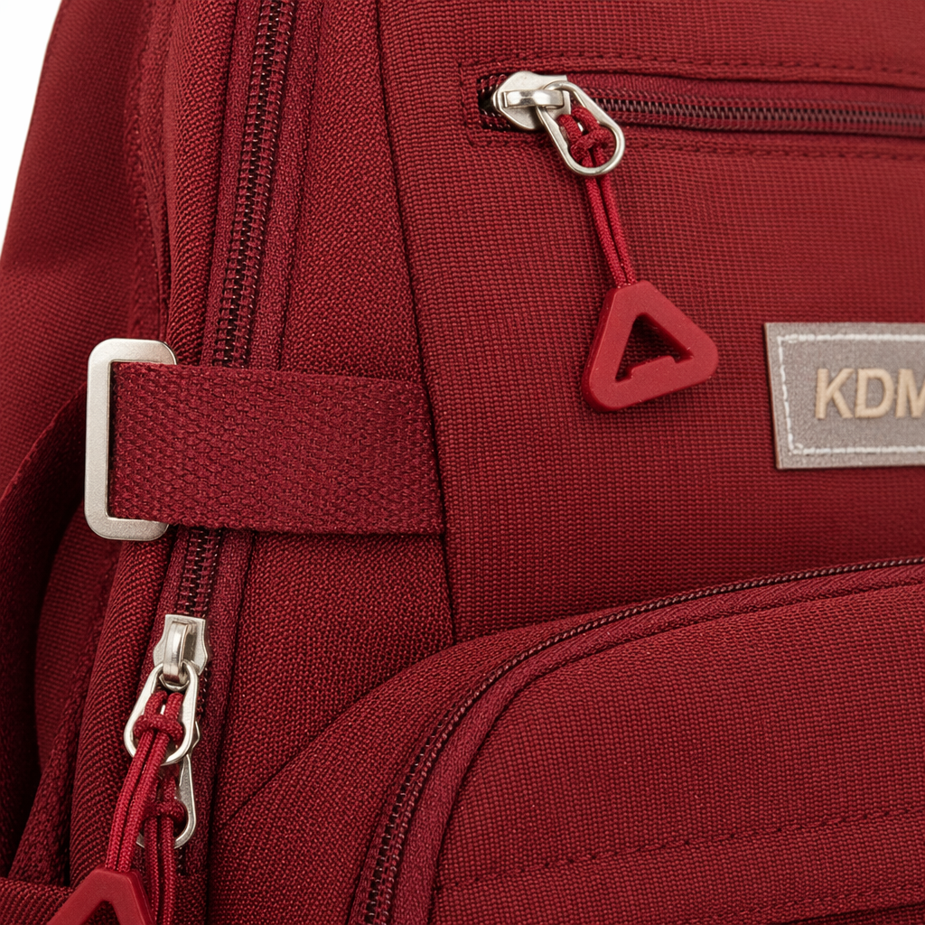 This red backpack is a fashionable student commuting large-capacity, lightweight and wear-resistant travel backpack Application Scenario