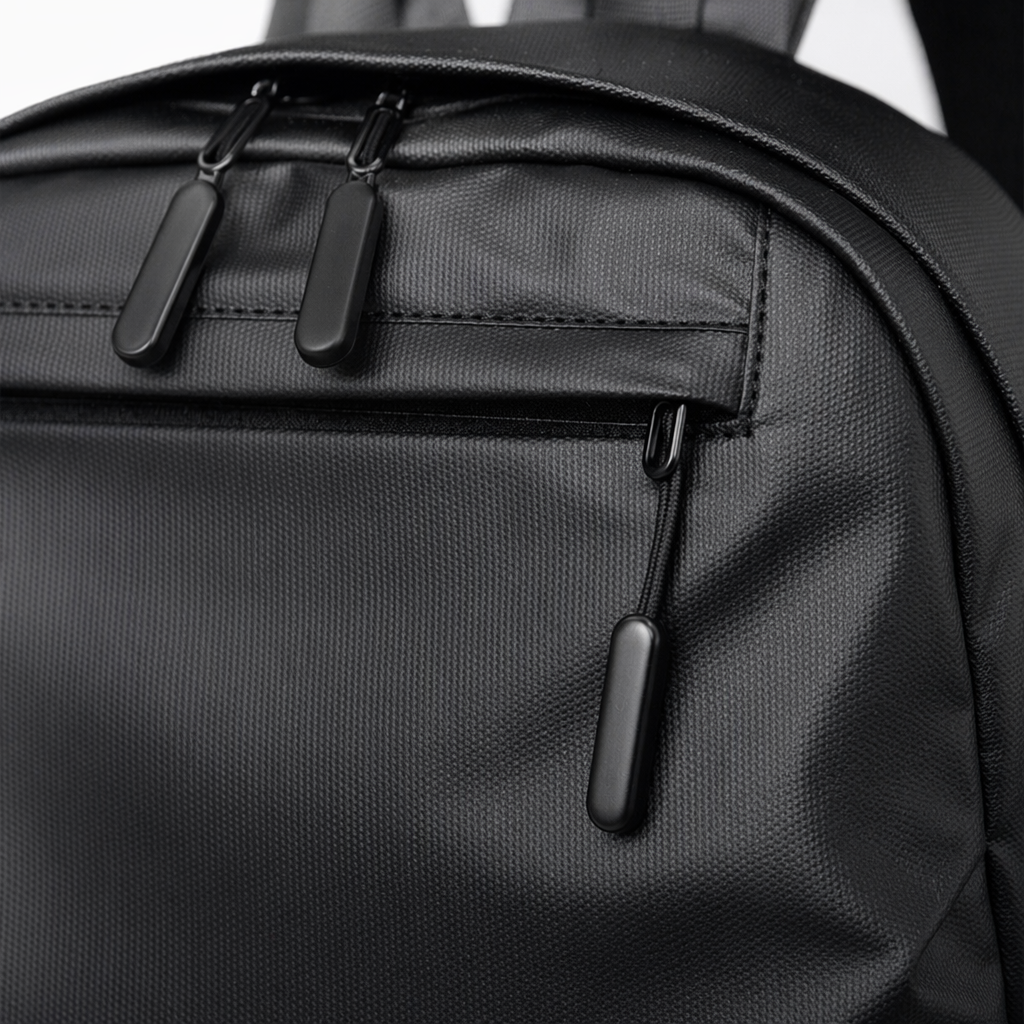 The black nylon water-resistant commuting backpack is lightweight and wear-resistant for daily school use Application Scenario
