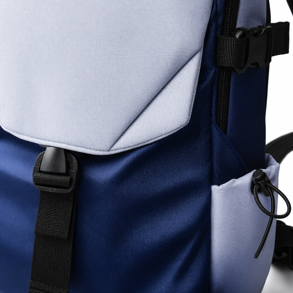 This blue and white gradient, simple and fashionable backpack is lightweight and has a large capacity for students' commuting and leisure Application Scenario