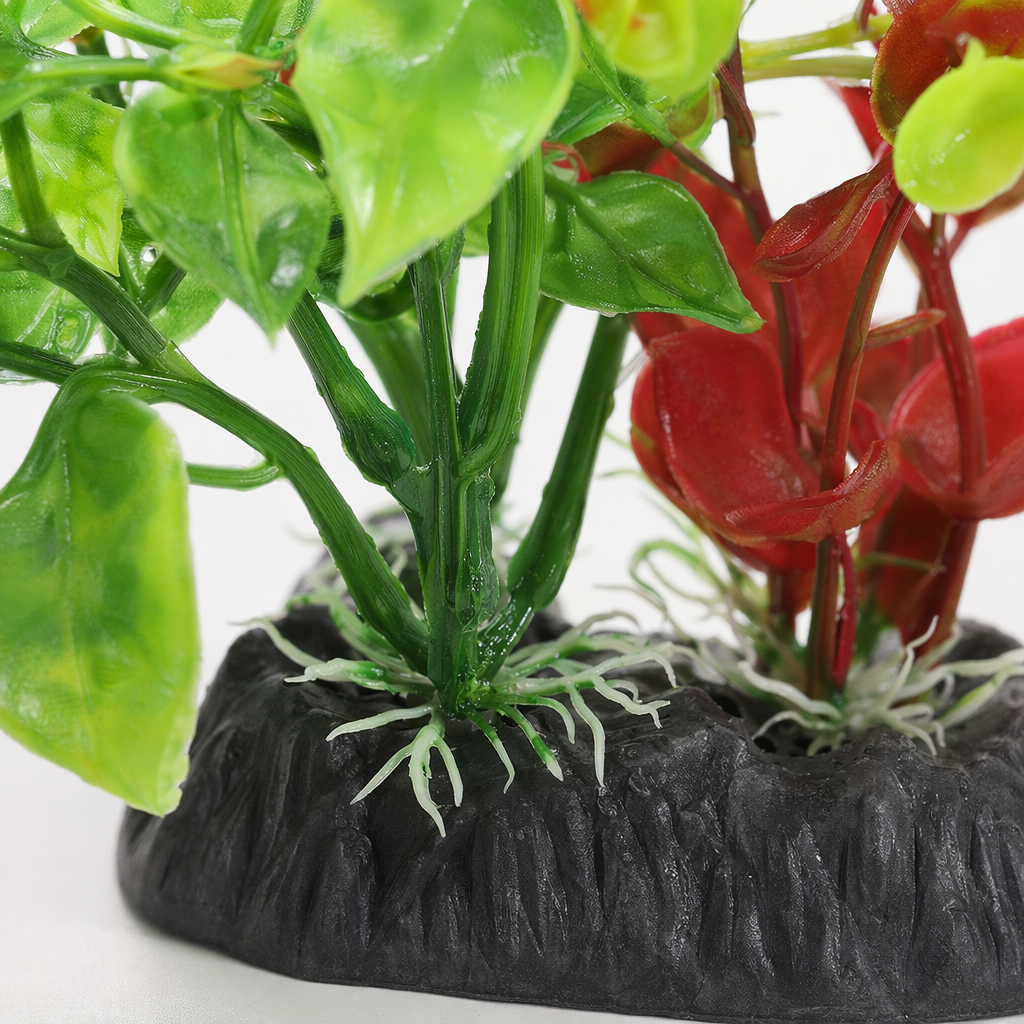 Green and red artificial aquatic plant decorative items for home aquarium aquarium landscaping supplies Application Scenario