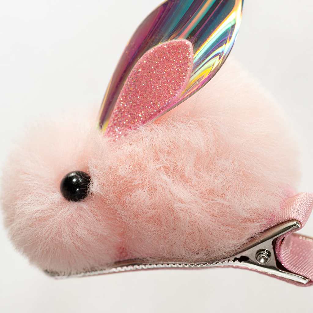 Colorful plush rabbit hairpins, cute girl headwear, and fluffy hair clips, sweet and energetic Application Scenario