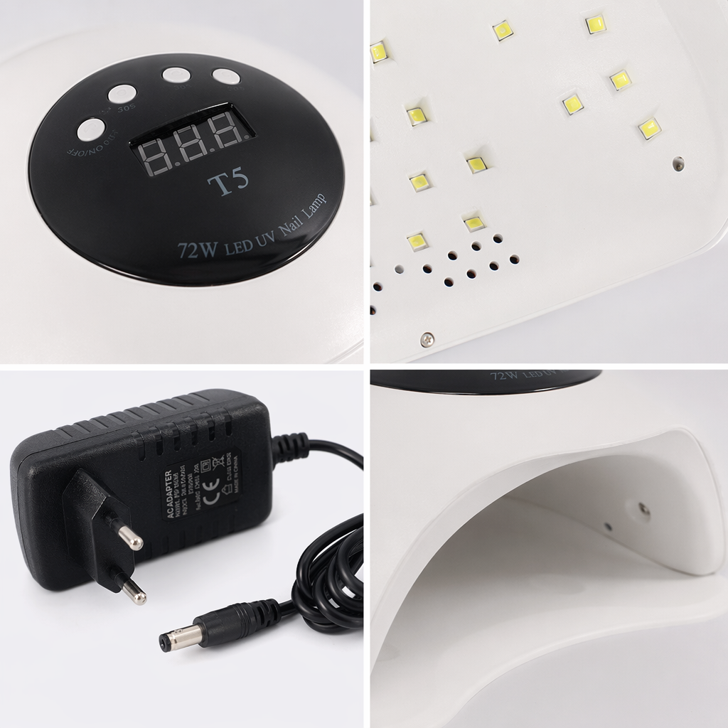 White nail lamp, 48W high-power UVLED light therapy device, for home use in nail salons Application Scenario