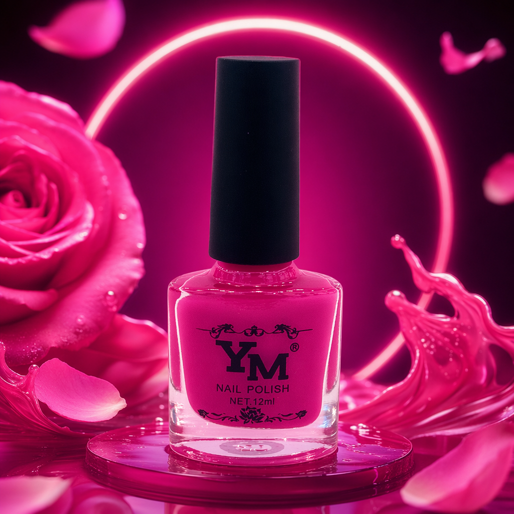 Pink nail polish bottle with a matte texture and simple design, 10ml home nail care tool Specification image