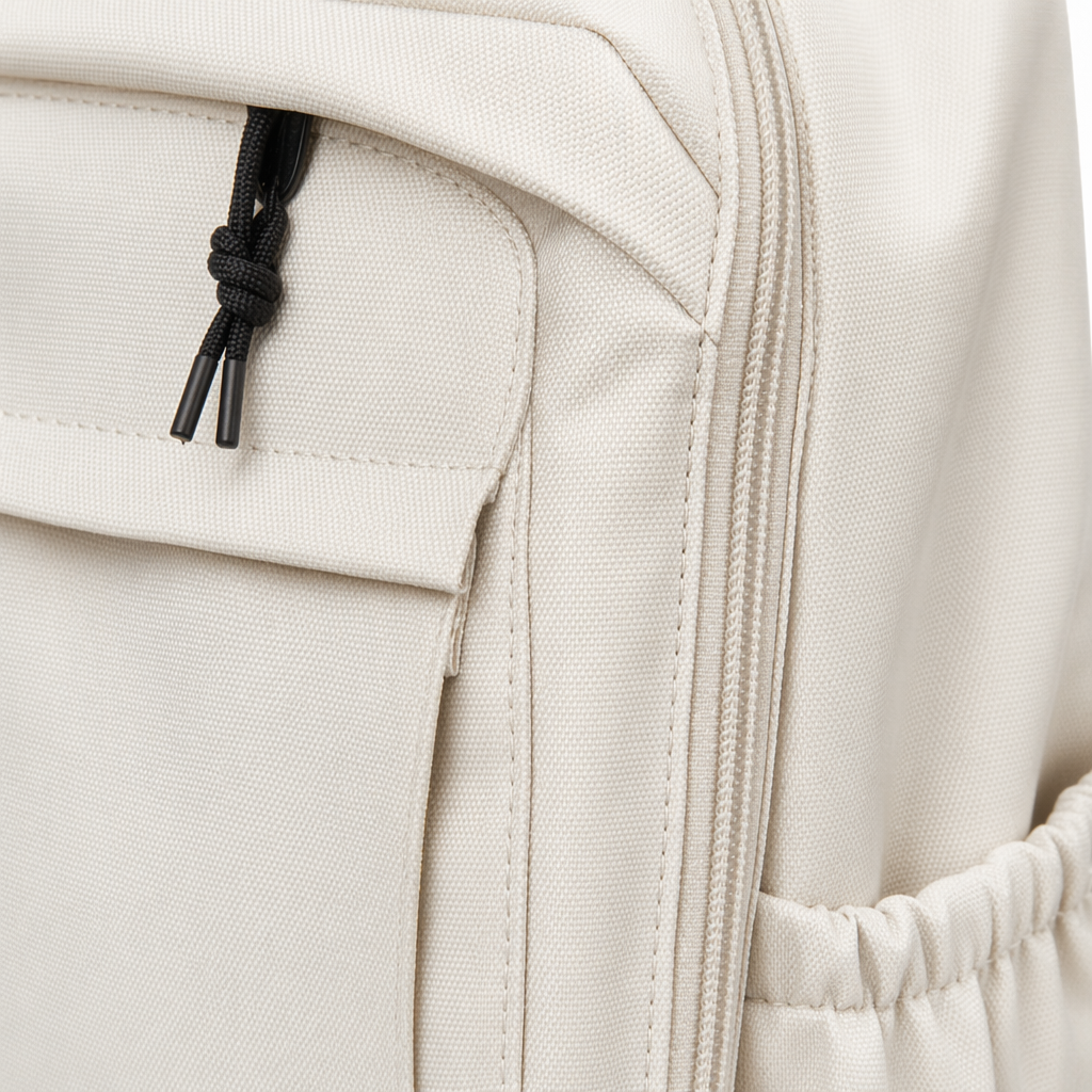 This white backpack is simple and versatile. It's a lightweight, large-capacity, fashionable and casual backpack for students' commuting Application Scenario