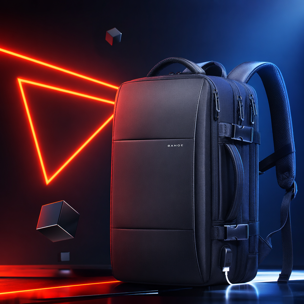 Black backpack, large-capacity, lightweight student commuting travel backpack Specification image