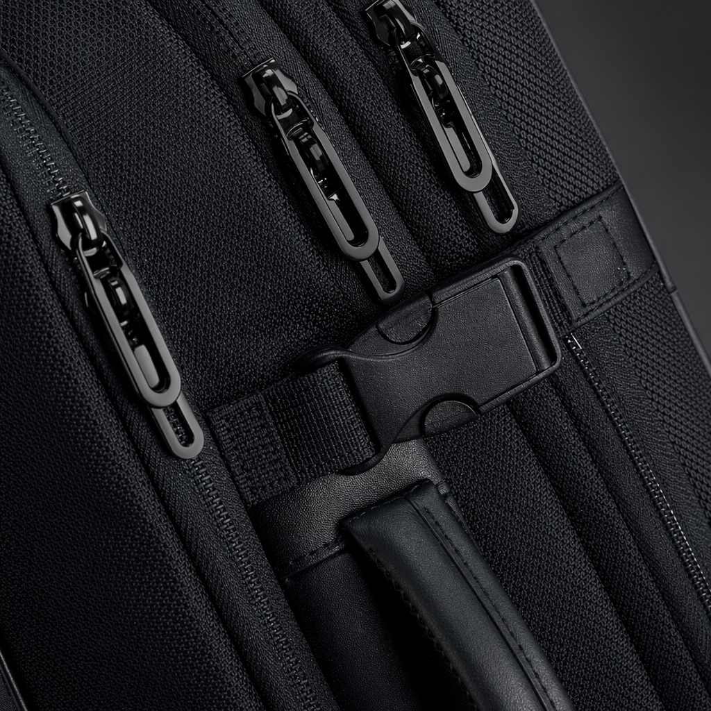 Black backpack, large-capacity, lightweight student commuting travel backpack Application Scenario