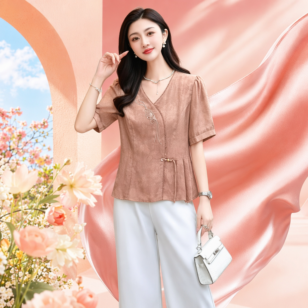 Yajing 26 Summer top paired with women's Chinese-style top Specification image
