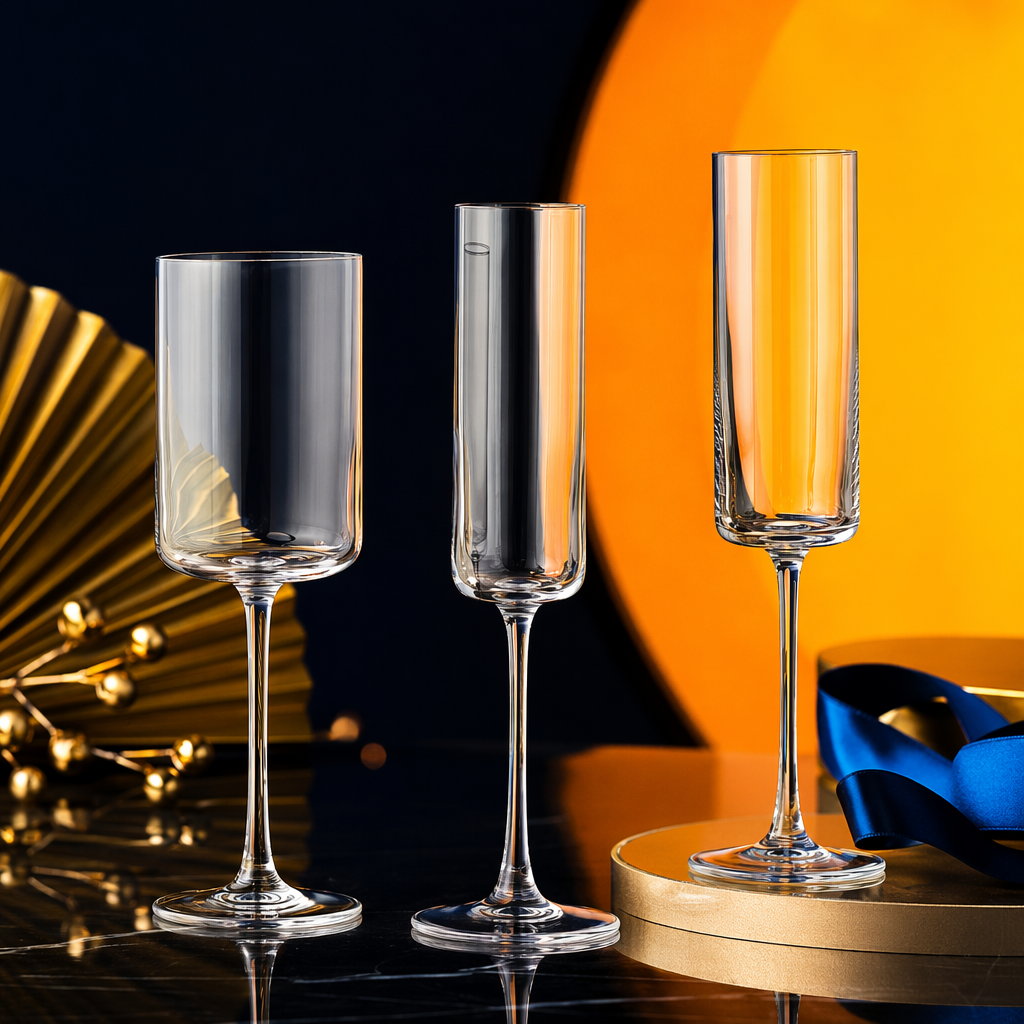 Transparent goblets, glass wine glasses, household banquet red wine glasses, water cups, universal models Specification image