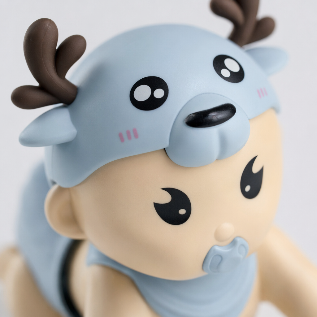 Pink and blue antler baby toy, soothing rattle, early education and intelligence soft rubber Application Scenario