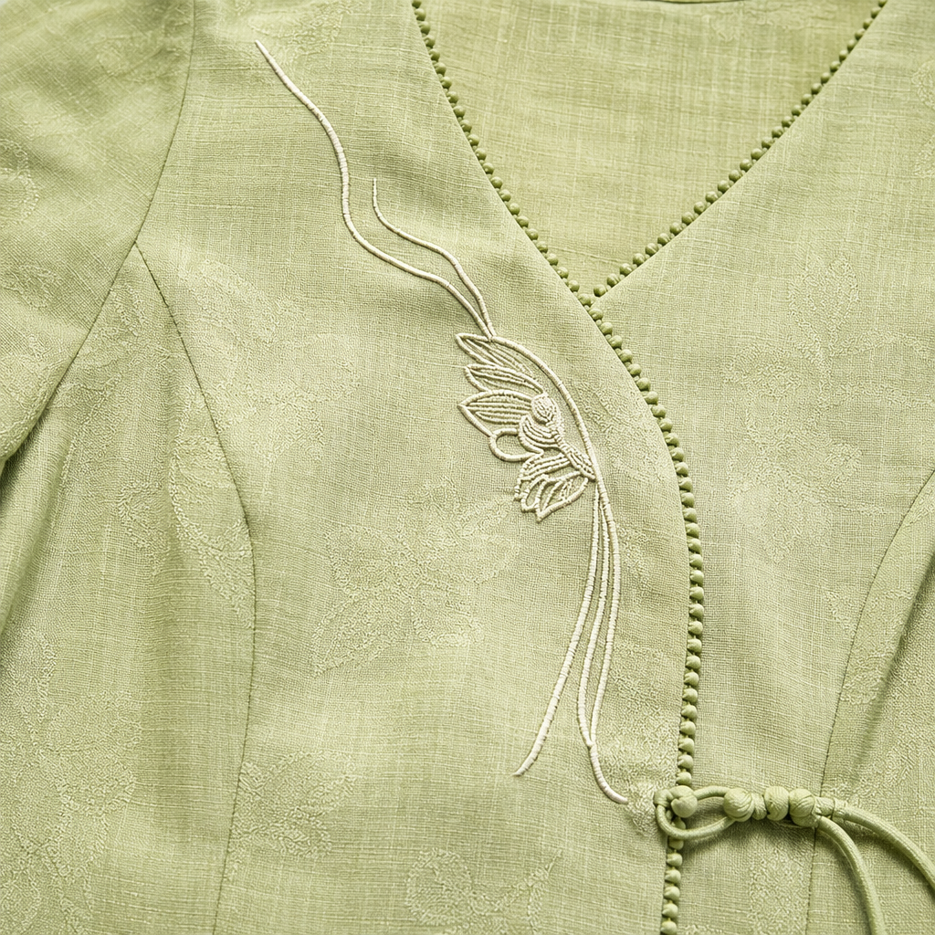 A new elegant green top for summer fashion Application Scenario