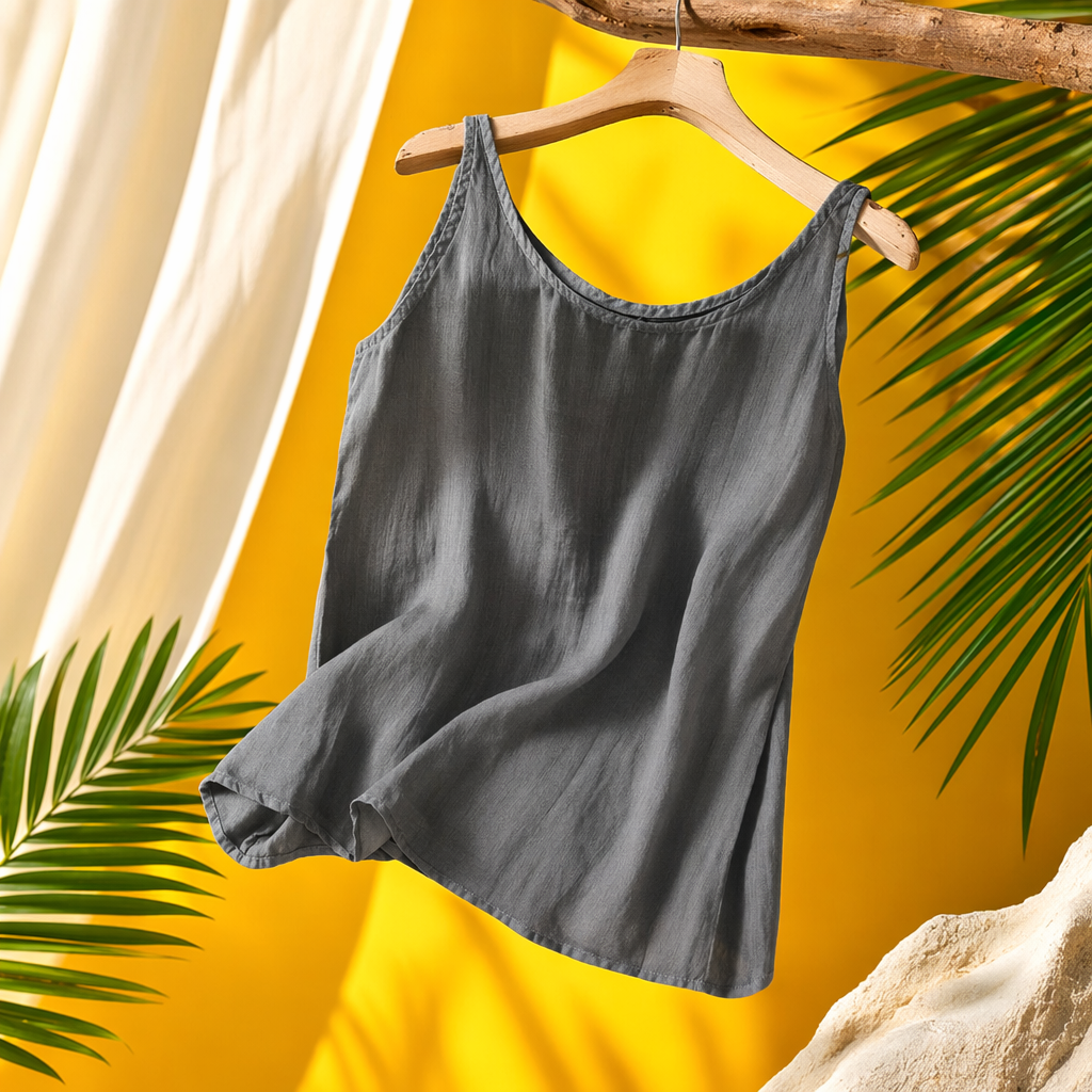 Grey halter top for women, pure cotton slim-fit inner layer, summer thin style Specification image