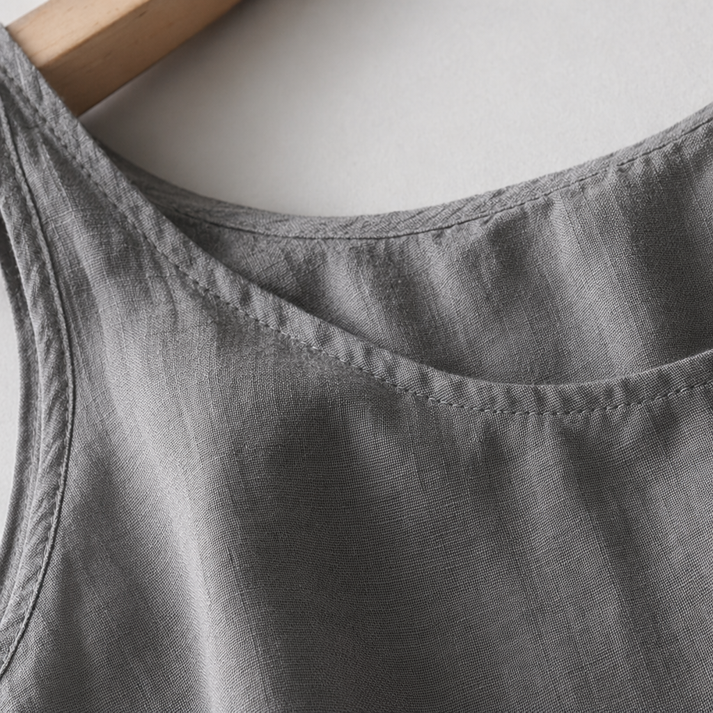 Grey halter top for women, pure cotton slim-fit inner layer, summer thin style Application Scenario