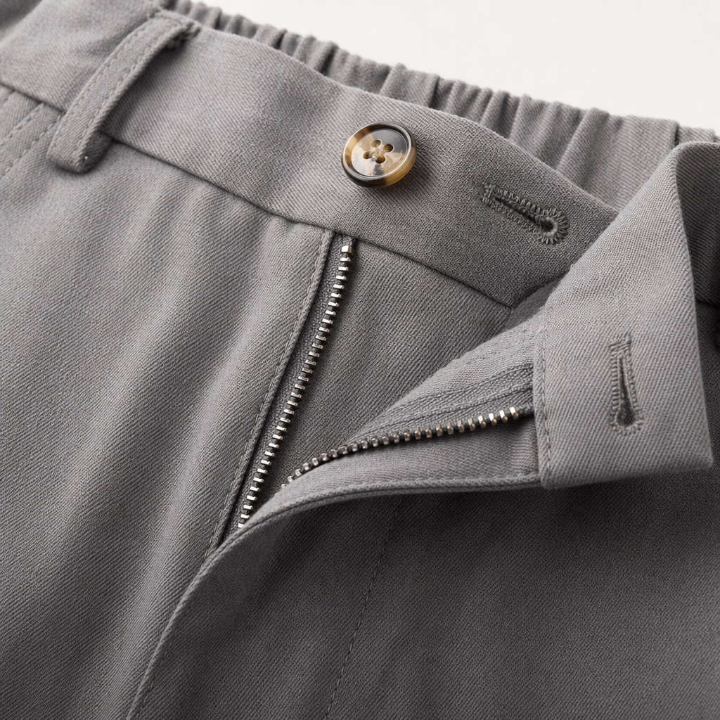 Grey Tencel cotton curved knife pants, slimming and high-stretch casual trousers Application Scenario