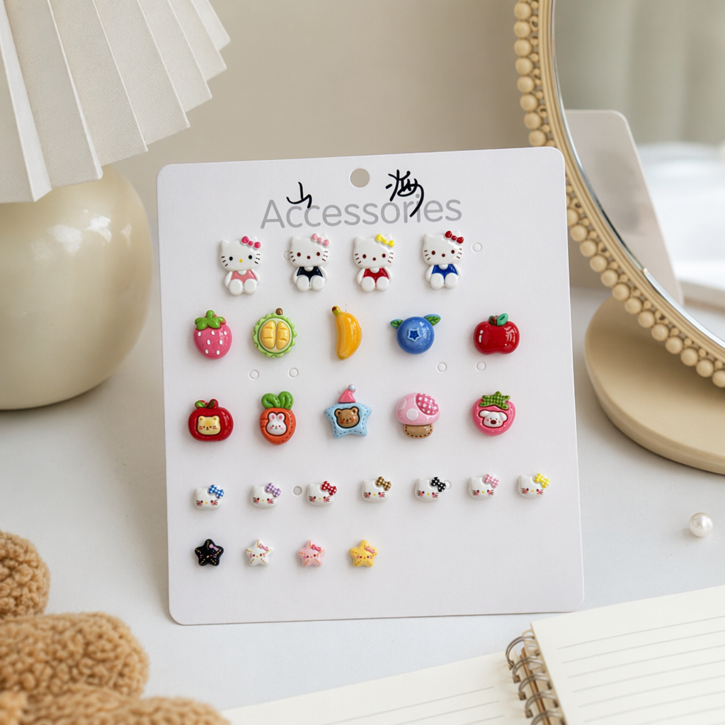 White card cartoon accessory set creative planner decorative stickers details Picture