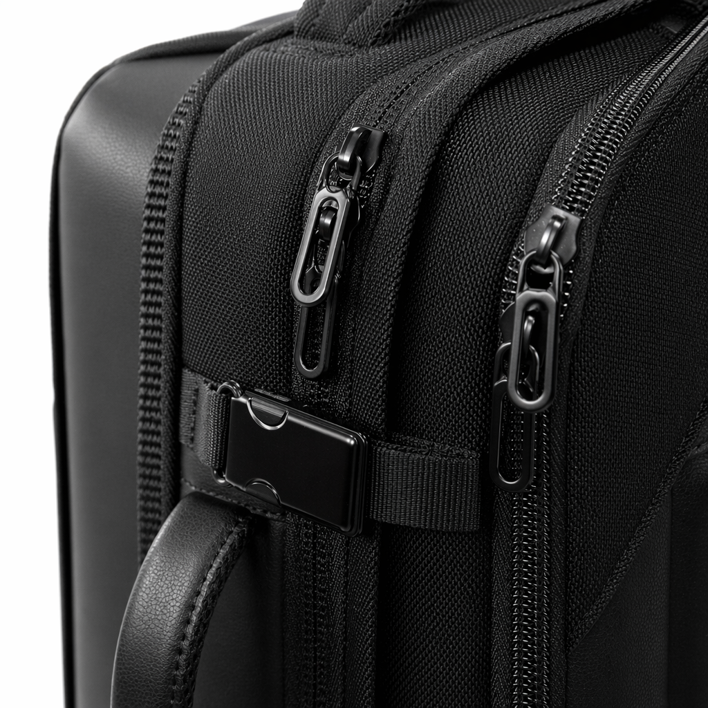 Black backpack, lightweight and large-capacity student commuting travel backpack Application Scenario