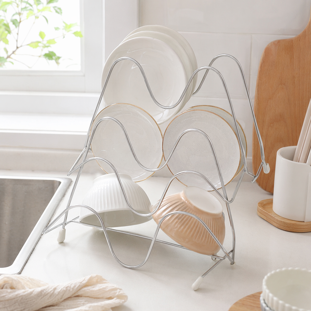 Black wavy phone stand desktop storage, wear-resistant, anti-slip and adjustable Angle details Picture