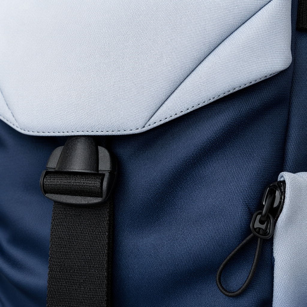 The blue and white gradient simple and fashionable backpack is suitable for both men and women for commuting and leisure Application Scenario