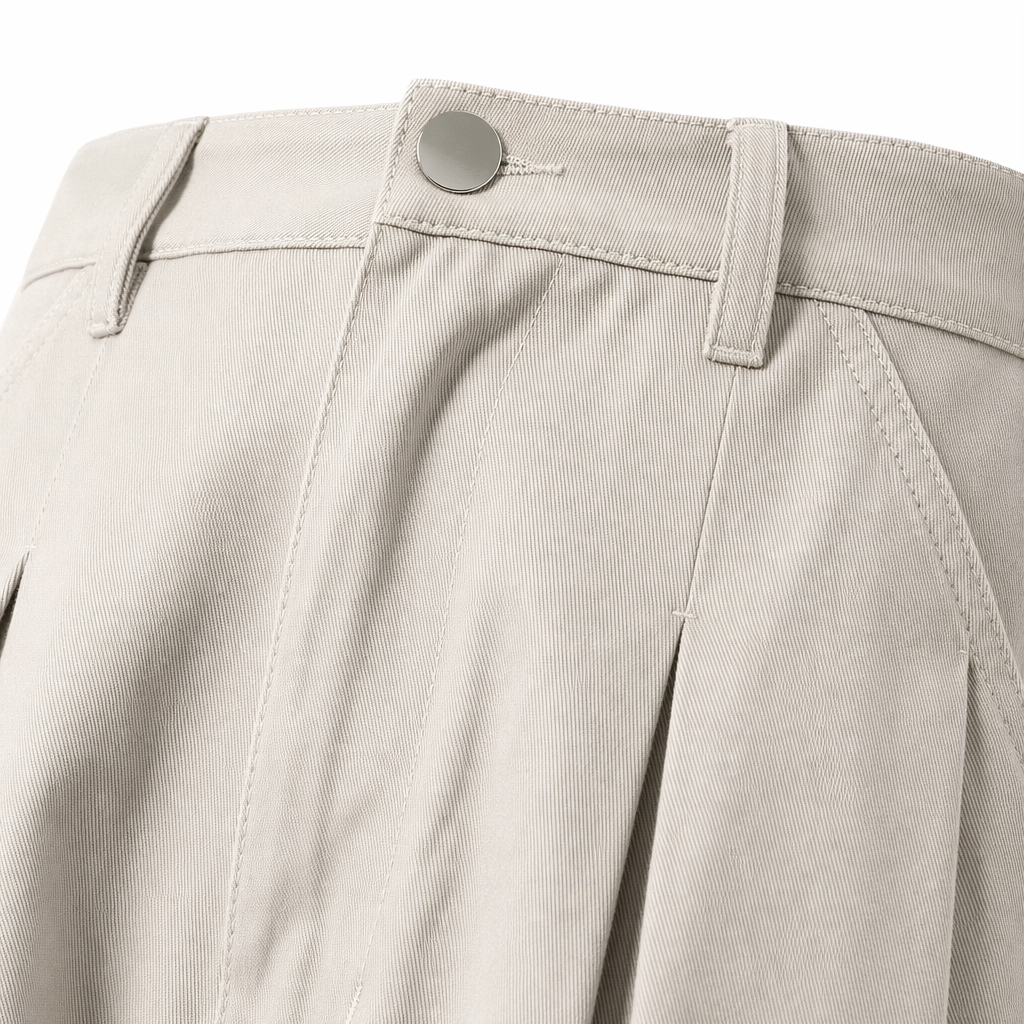 Beige high-waisted wide-leg pants with a slimming feel, loose and casual trousers for women Application Scenario