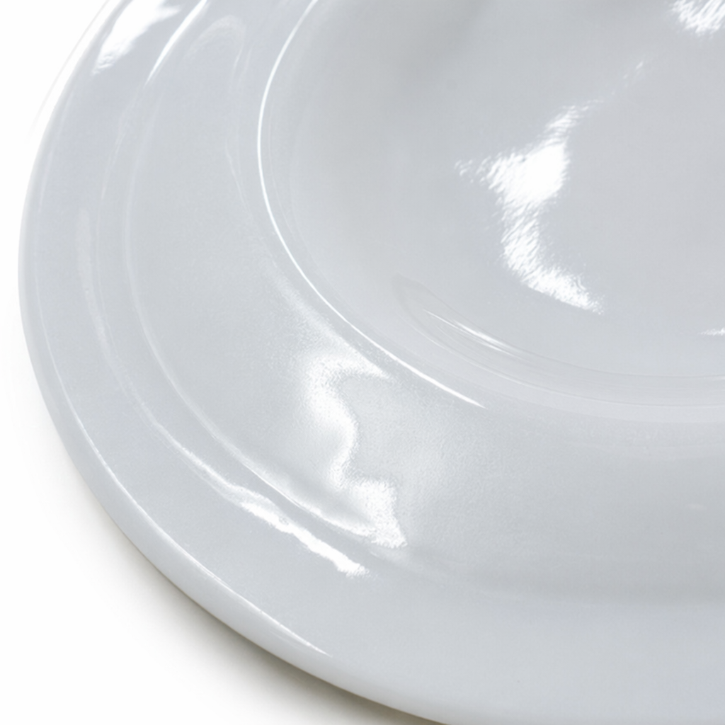White ceramic plates, simple household dinner plates, round serving plates for dishes Application Scenario